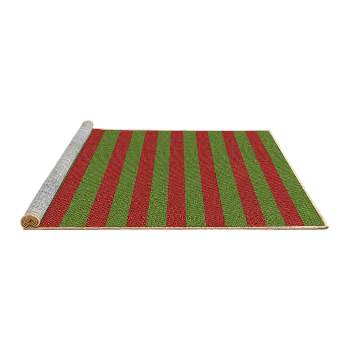 Sideview of Machine Washable Transitional Neon Red Rug, wshpat305brn