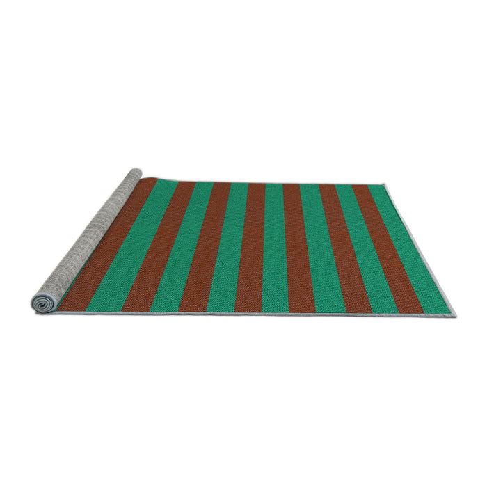 Sideview of Machine Washable Transitional Spring Green Rug, wshpat305lblu