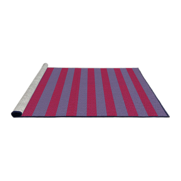 Sideview of Machine Washable Transitional Raspberry Red Rug, wshpat305pur