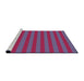 Sideview of Machine Washable Transitional Raspberry Red Rug, wshpat305pur