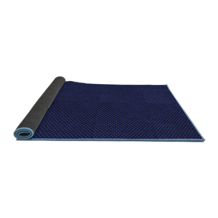 Thickness of Patterned Night Blue Rug, pat3052blu