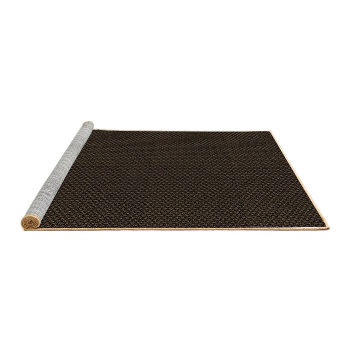 Sideview of Machine Washable Transitional Black Rug, wshpat3052brn