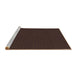 Sideview of Machine Washable Transitional Chocolate Brown Rug, wshpat3054brn