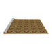 Sideview of Machine Washable Transitional Red Brown Rug, wshpat3055brn