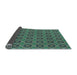 Thickness of Patterned Mint Green Rug, pat3055lblu
