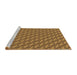 Sideview of Machine Washable Transitional Saddle Brown Rug, wshpat3057brn