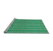 Sideview of Machine Washable Transitional Spring Green Rug, wshpat3059lblu