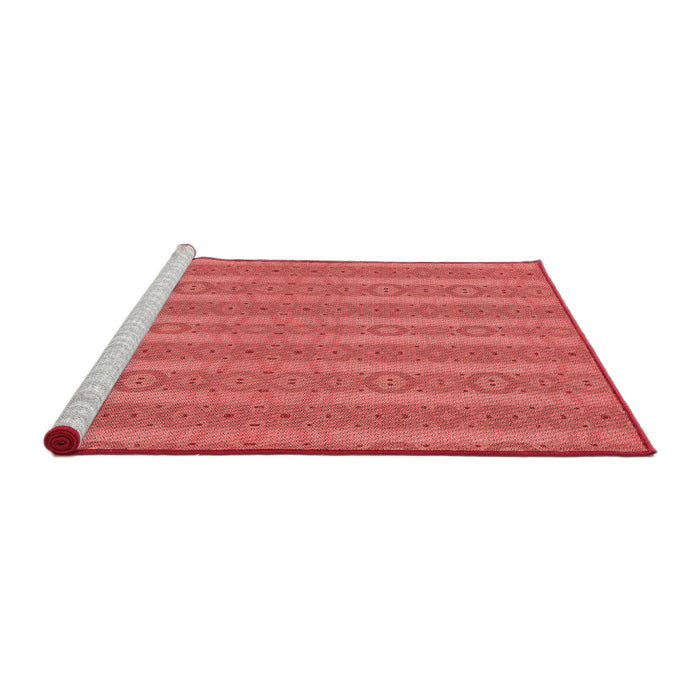 Sideview of Machine Washable Transitional Red Rug, wshpat3059rd
