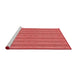 Sideview of Machine Washable Transitional Red Rug, wshpat3059rd