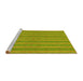 Sideview of Machine Washable Transitional Pistachio Green Rug, wshpat3059yw