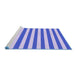 Sideview of Machine Washable Transitional Mauve Purple Rug, wshpat306blu