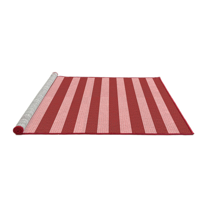 Sideview of Machine Washable Transitional Light Salmon Pink Rug, wshpat306rd