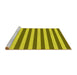 Sideview of Machine Washable Transitional Golden Yellow Rug, wshpat306yw