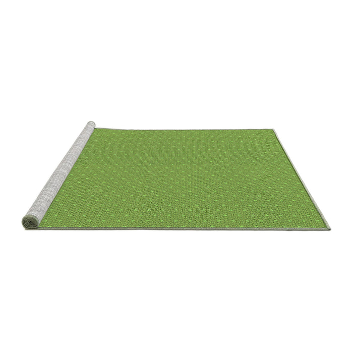 Sideview of Machine Washable Transitional Green Rug, wshpat3062grn