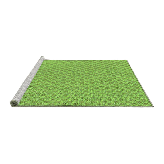 Sideview of Machine Washable Transitional Green Rug, wshpat3063grn