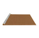Sideview of Machine Washable Transitional Mahogany Brown Rug, wshpat3064brn