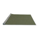 Sideview of Machine Washable Transitional Green Rug, wshpat3064lblu