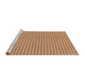 Sideview of Machine Washable Transitional Brown Sand Brown Rug, wshpat3065brn