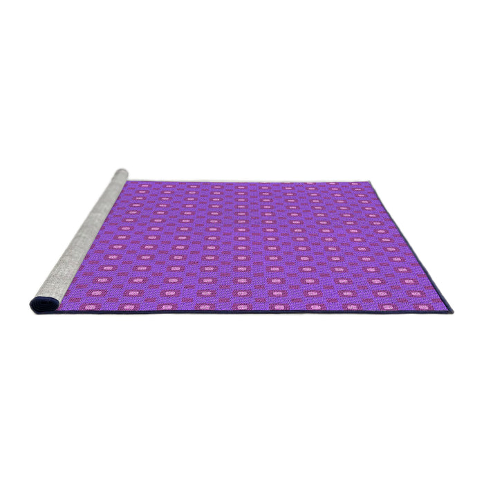Sideview of Machine Washable Transitional Neon Purple Rug, wshpat3067pur