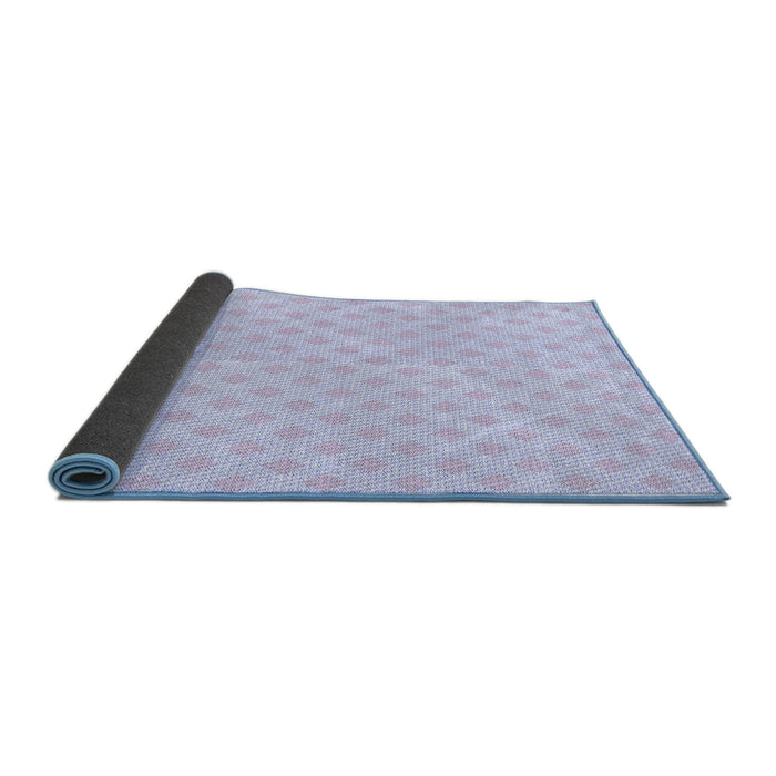 Thickness of Patterned Lavender Blue Rug, pat307blu