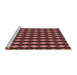 Sideview of Machine Washable Transitional Red Rug, wshpat3070brn