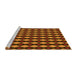 Sideview of Machine Washable Transitional Orange Rug, wshpat3070yw