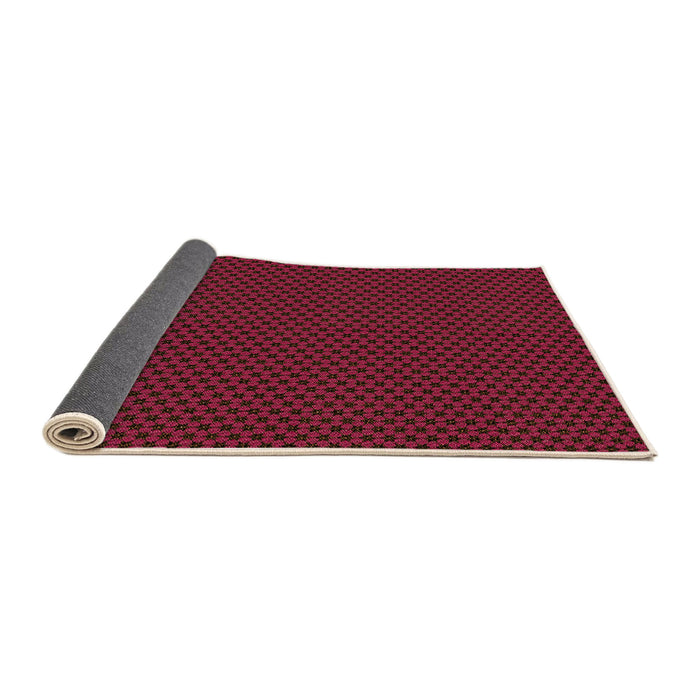 Thickness of Patterned Crimson Red Rug, pat3072org
