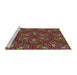 Sideview of Machine Washable Transitional Light Brown Rug, wshpat3073brn