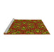 Sideview of Machine Washable Transitional Crimson Red Rug, wshpat3073yw