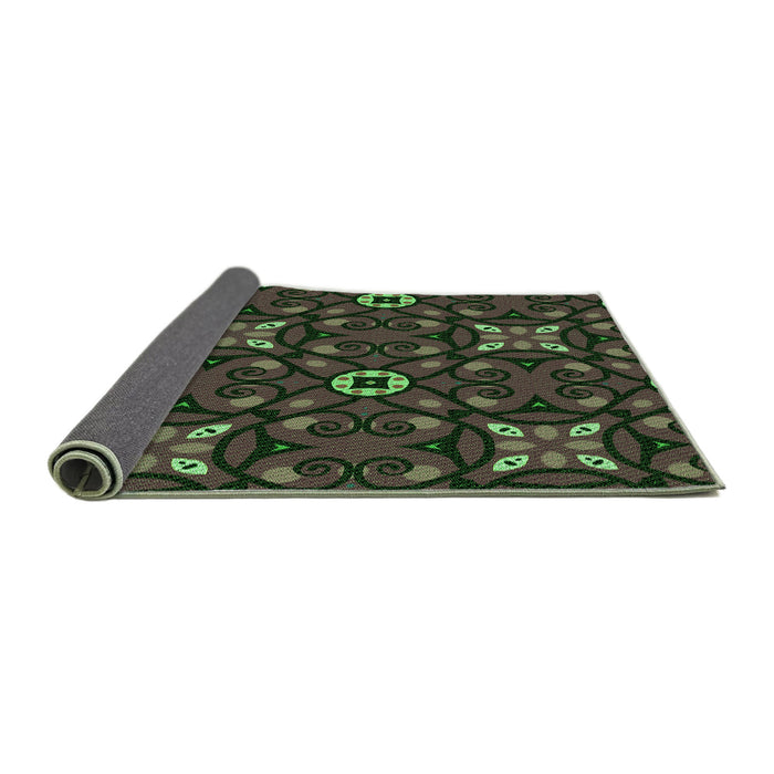 Thickness of Patterned Fern Green Rug, pat3075grn