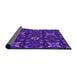 Thickness of Patterned Bright Purple Rug, pat3075pur