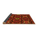 Thickness of Patterned Saddle Brown Rug, pat3075yw