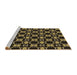 Sideview of Machine Washable Transitional Caramel Brown Rug, wshpat3076brn