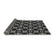 Thickness of Patterned Black Rug, pat3076gry