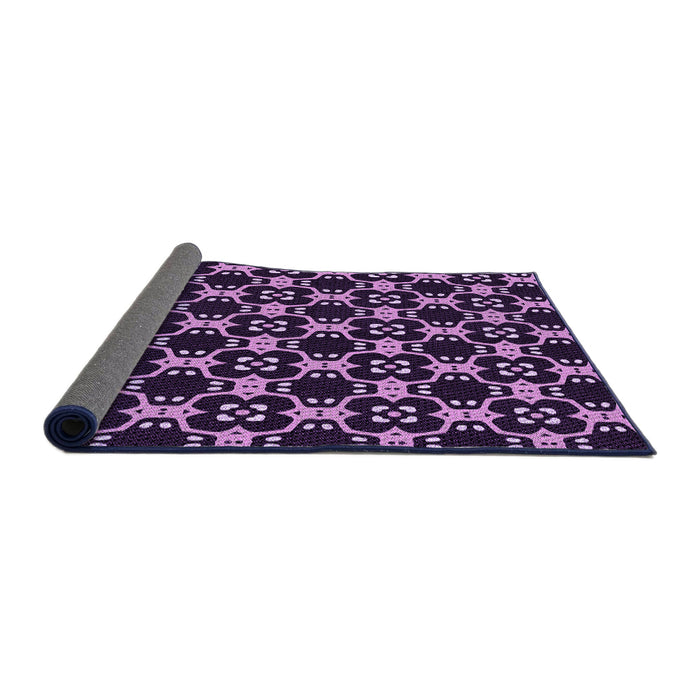 Thickness of Patterned Purple Rug, pat3076pur