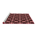 Sideview of Machine Washable Transitional Chocolate Brown Rug, wshpat3076rd