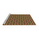 Sideview of Machine Washable Transitional Golden Gold Rug, wshpat3077brn