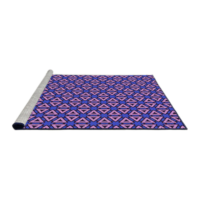 Sideview of Machine Washable Transitional Purple Rug, wshpat3078pur