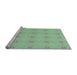 Sideview of Machine Washable Transitional Green Rug, wshpat3079lblu