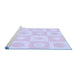 Sideview of Machine Washable Transitional Lavender Blue Rug, wshpat308blu