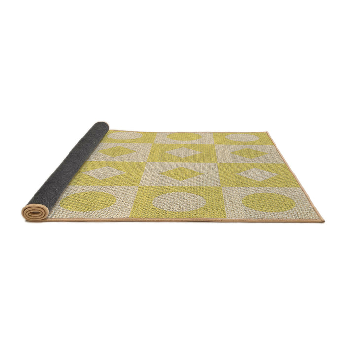 Thickness of Patterned Sun Yellow Rug, pat308brn