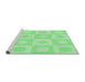 Sideview of Machine Washable Transitional Pastel Green Rug, wshpat308grn