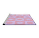 Sideview of Machine Washable Transitional Periwinkle Pink Rug, wshpat308pur