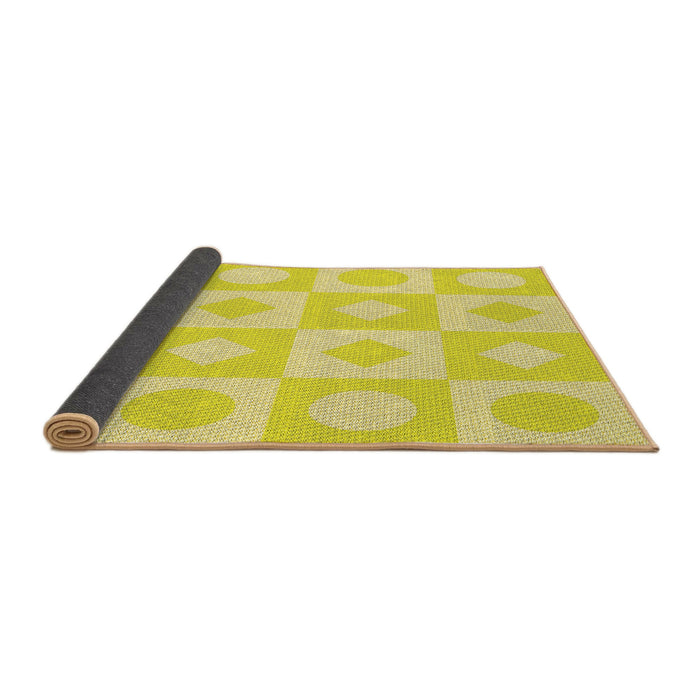 Thickness of Patterned Golden Brown Yellow Rug, pat308yw