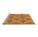 Sideview of Machine Washable Transitional Orange Red Orange Rug, wshpat3080brn