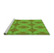 Sideview of Machine Washable Transitional Bright Green Rug, wshpat3080grn