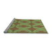 Sideview of Machine Washable Transitional Yellow Green Rug, wshpat3080lblu