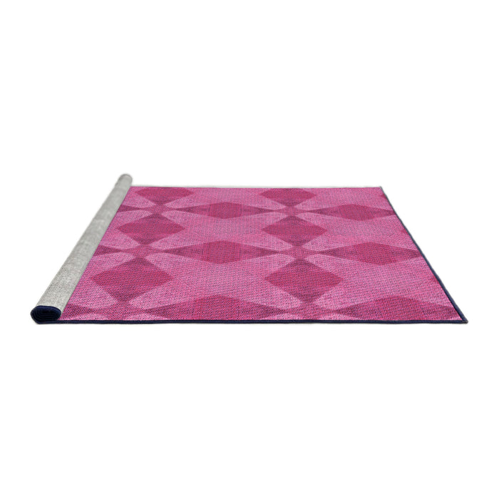 Sideview of Machine Washable Transitional Deep Pink Rug, wshpat3080pur