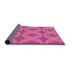 Thickness of Patterned Deep Pink Rug, pat3080pur