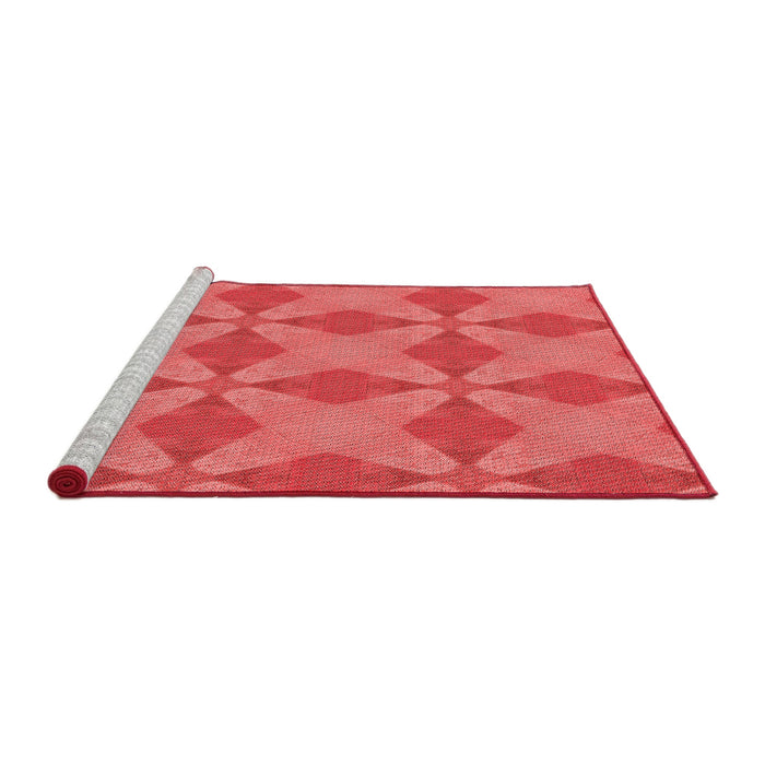 Sideview of Machine Washable Transitional Red Rug, wshpat3080rd